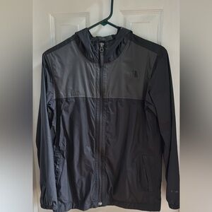 The North Face Boys’ Black Wind Rain Hooded Jacket - Large 14/16
